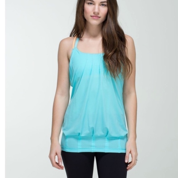 Lululemon Flow and Go Tank Top Blue Orange Open 4 - Picture 2 of 10